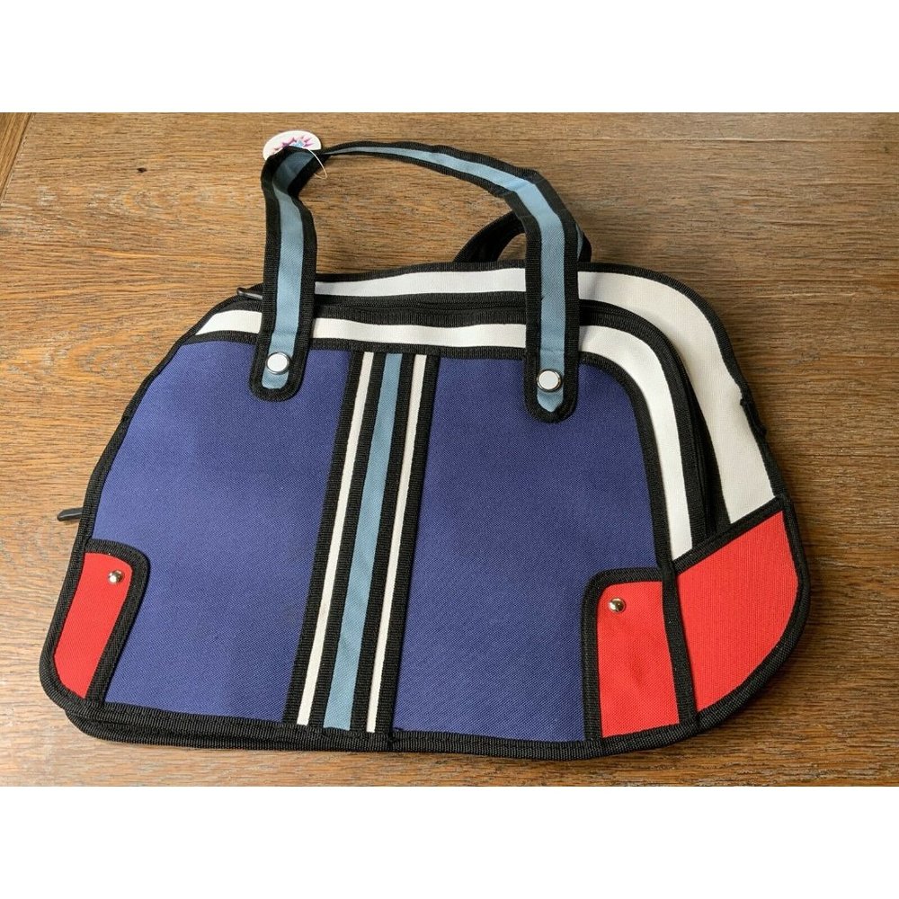 Charm Co Toon Packs Blue Red Purse Handbag Bag Laptop Case NWT New